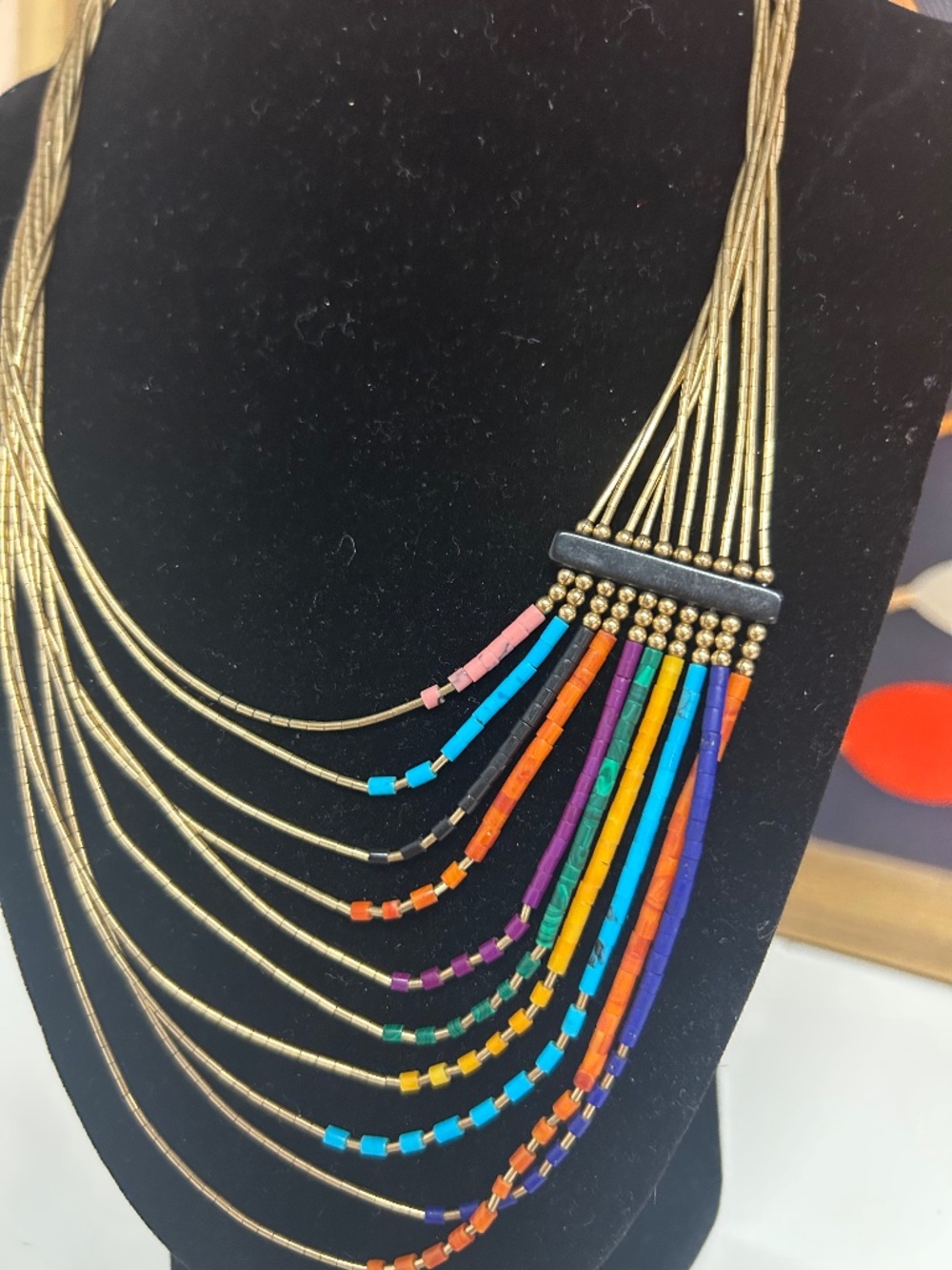 Fabulous gold filled beaded necklace